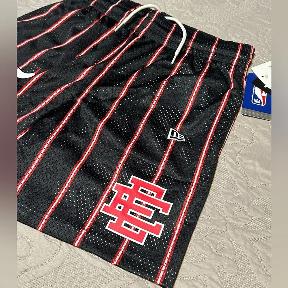 Eric Emanuel Black and Red Athletic Shorts
